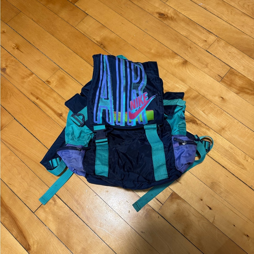 Nike Backpack with Teal and Purple Highlights